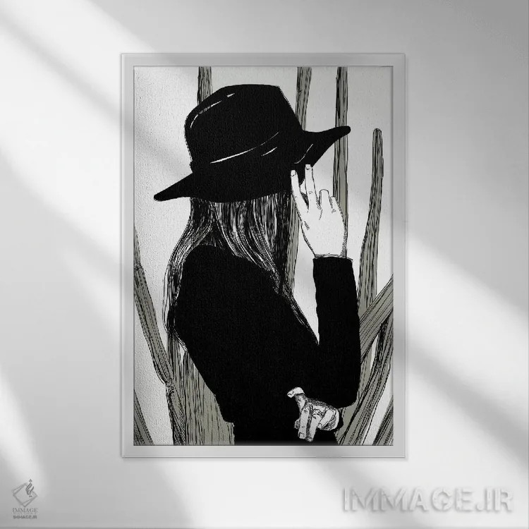 تابلو دکوراتیو پنهان اثر امبر دی - نمای قابدار سفید