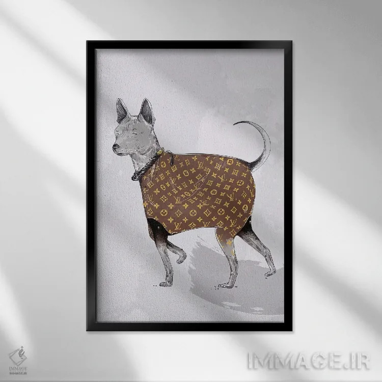 تابلو دکوراتیو ال وی اثر امبر دی - نمای قابدار مشکی