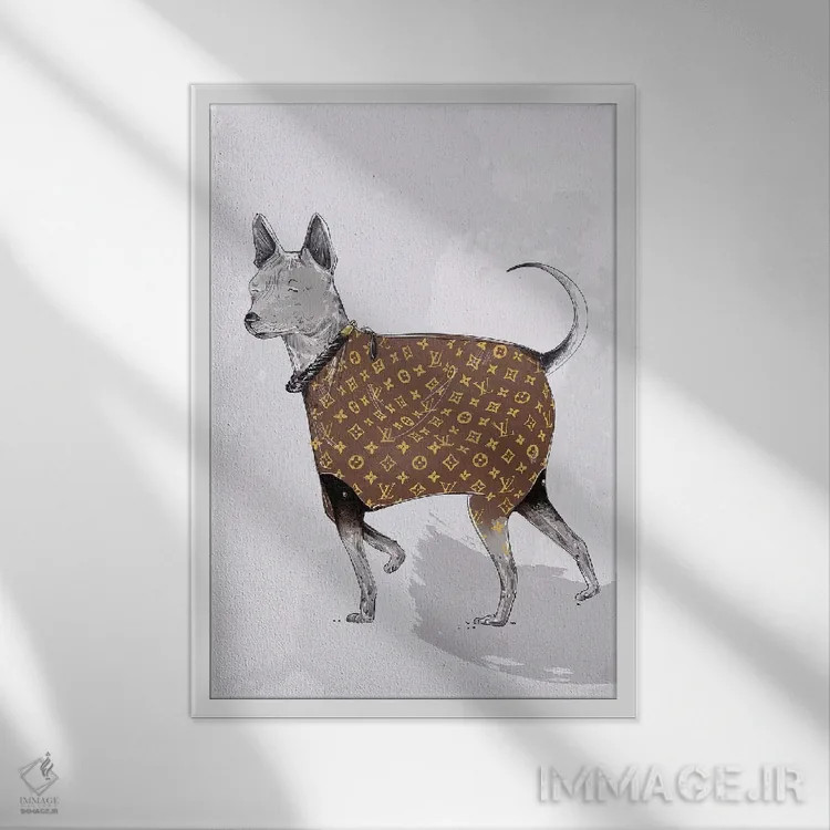 تابلو دکوراتیو ال وی اثر امبر دی - نمای قابدار سفید