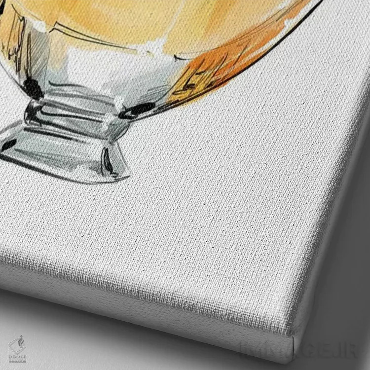 تابلو دکوراتیو شالیمار اثر امبر دی - نمای نزدیک بافت بوم