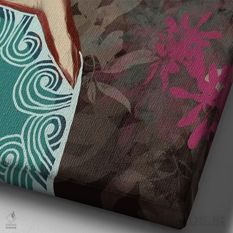 تابلو دکوراتیو بولداگ اثر دائو زد - نمای نزدیک بافت بوم