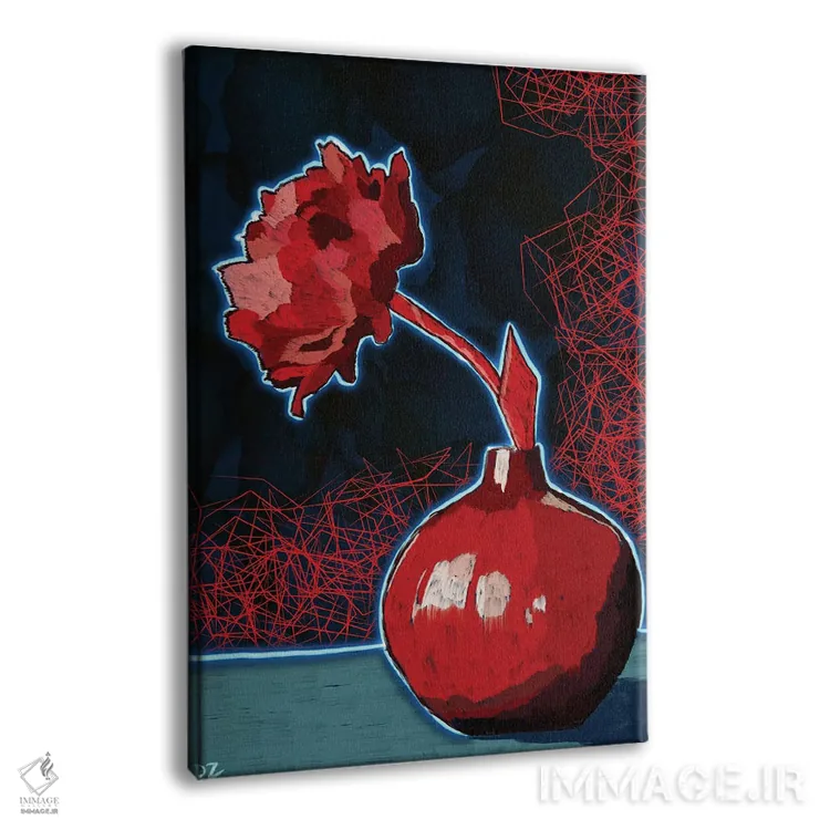 تابلو دکوراتیو گل صدتومانی اثر دائو زد - نمای پرسپکتیو محصول