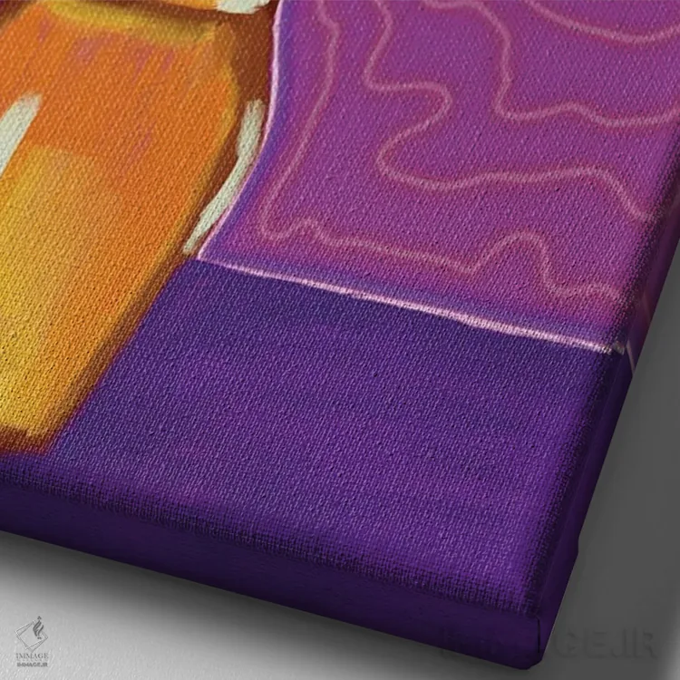 تابلو دکوراتیو لطافت اثر دائو زد - نمای نزدیک بافت بوم