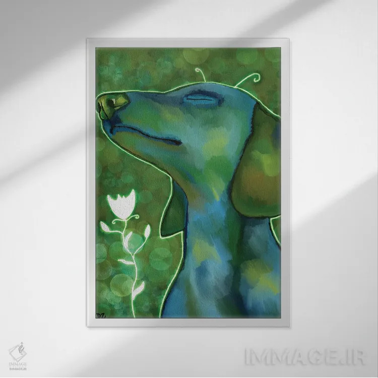 تابلو دکوراتیو دخسوند افسانه ای اثر دائو زد - نمای قابدار سفید