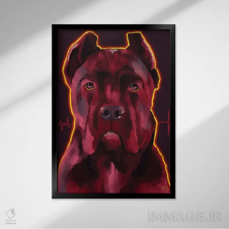 تابلو دکوراتیو کین کورسو اثر دائو زد - نمای قابدار مشکی