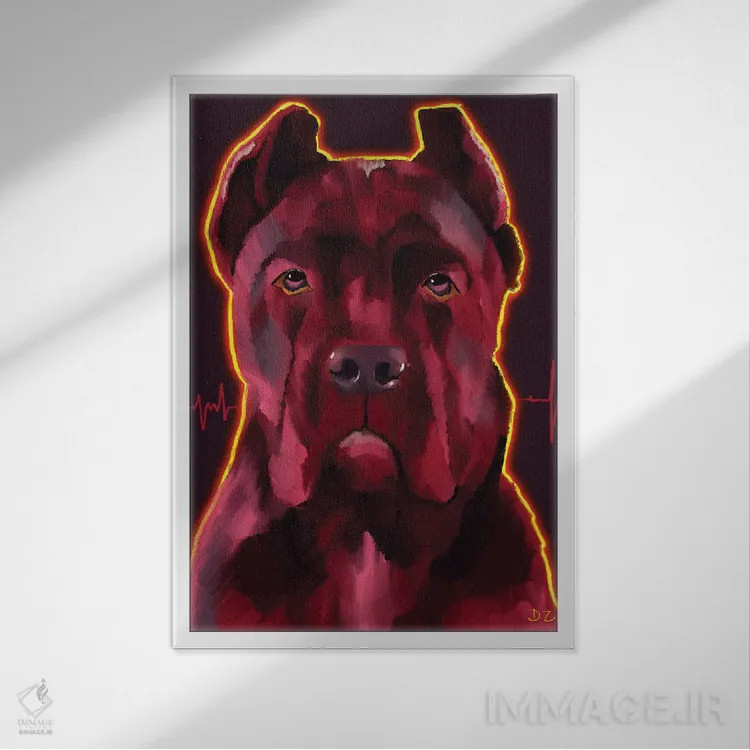 تابلو دکوراتیو کین کورسو اثر دائو زد - نمای قابدار سفید