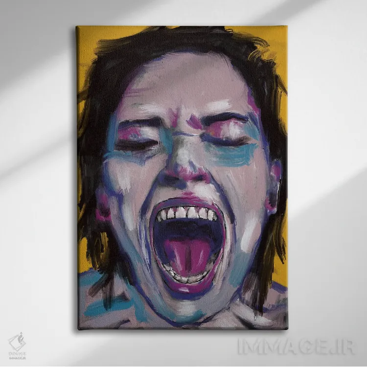 تابلو دکوراتیو بیان/ابراز اثر دائو زد - نمای روبهرو روی دیوار