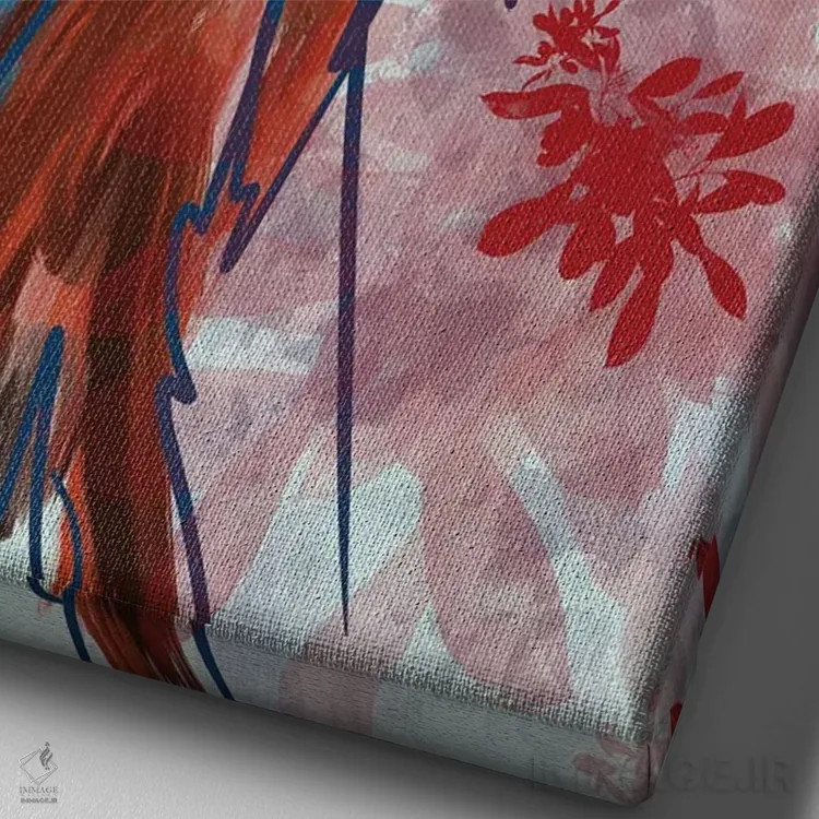 تابلو دکوراتیو صبر اثر دائو زد - نمای نزدیک بافت بوم