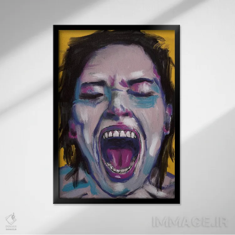 تابلو دکوراتیو بیان/ابراز اثر دائو زد - نمای قابدار مشکی