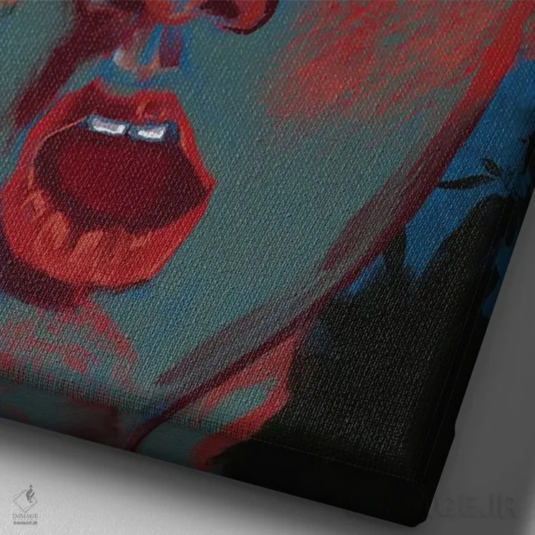 تابلو دکوراتیو باز بودن/گشودگی اثر دائو زد - نمای نزدیک بافت بوم