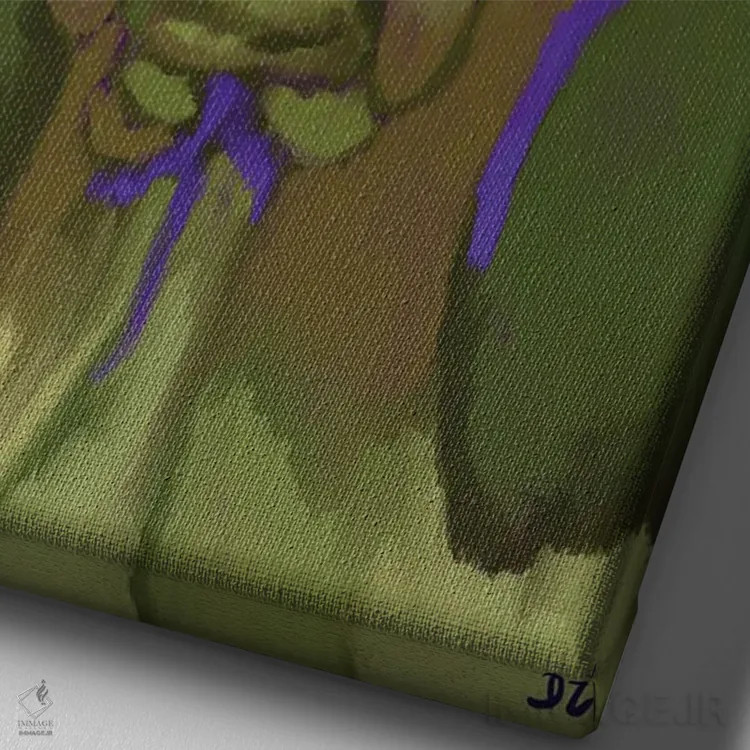 تابلو دکوراتیو بست اثر دائو زد - نمای نزدیک بافت بوم