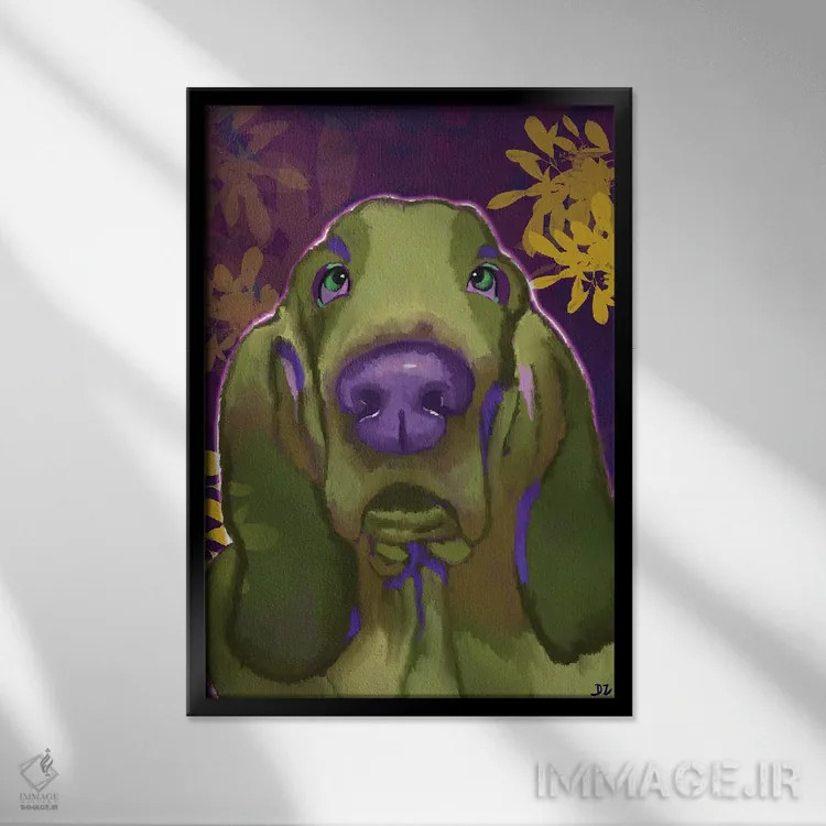 تابلو دکوراتیو بست اثر دائو زد - نمای قابدار مشکی