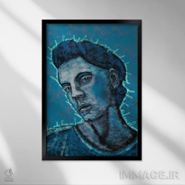 تابلو دکوراتیو ایثار نفس اثر دائو زد - نمای قابدار مشکی