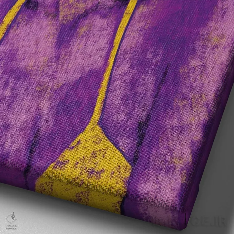 تابلو دکوراتیو شدت/حدت اثر دائو زد - نمای نزدیک بافت بوم