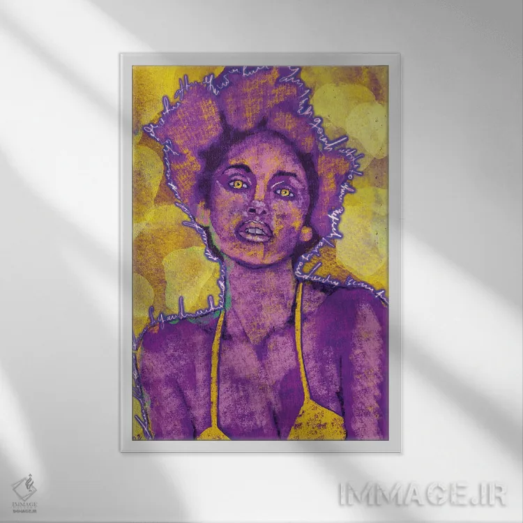 تابلو دکوراتیو شدت/حدت اثر دائو زد - نمای قابدار سفید