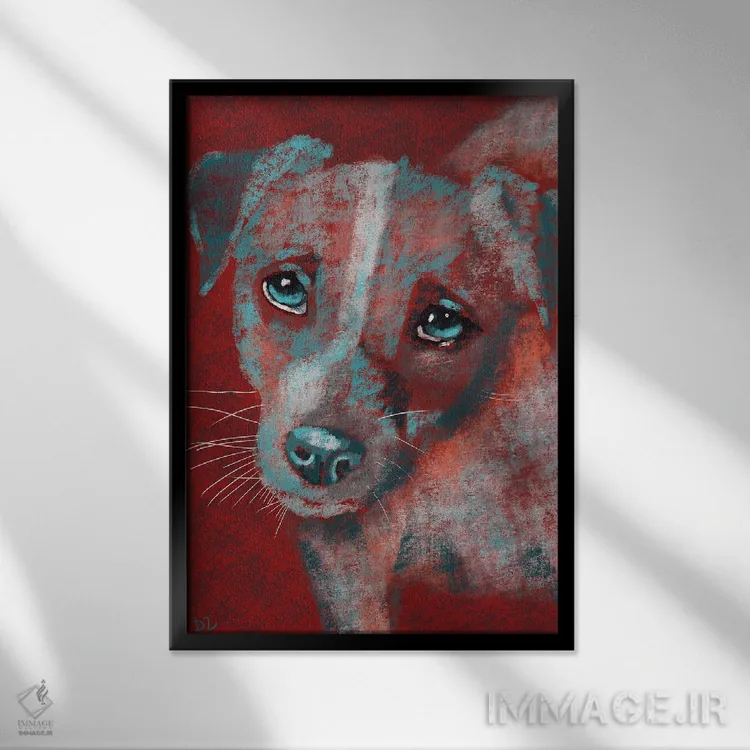 تابلو دکوراتیو آیا غمگین هستی اثر دائو زد - نمای قابدار مشکی