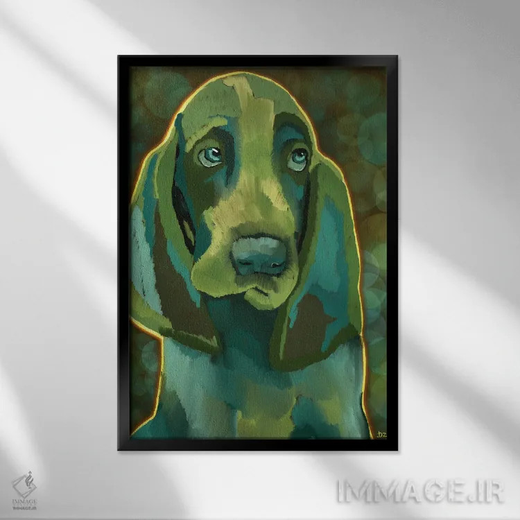 تابلو دکوراتیو دوست بست اثر دائو زد - نمای قابدار مشکی