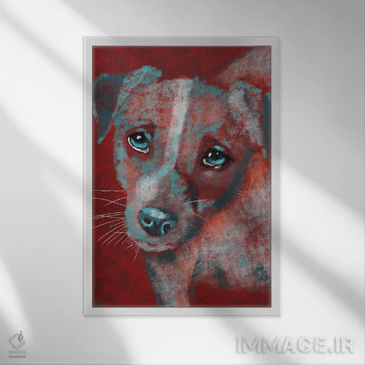 تابلو دکوراتیو آیا غمگین هستی اثر دائو زد - نمای قابدار سفید