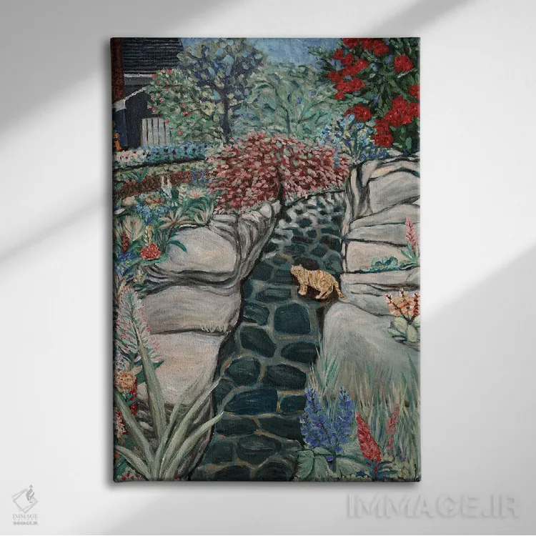 تابلو دکوراتیو مسیر سنگ فرش شده اثر دبورا ایو آلاسترا - نمای روبهرو روی دیوار