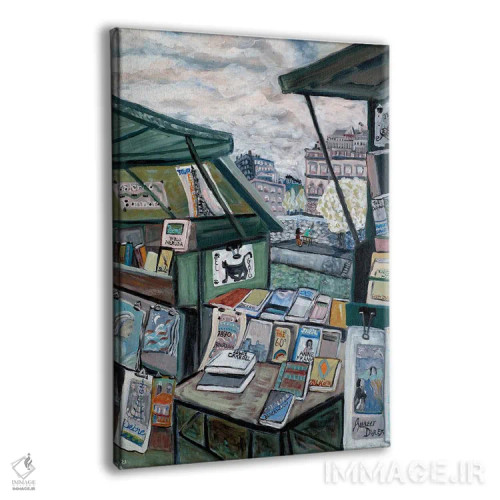 تابلو دکوراتیو فروشگاه های کنار رود سن اثر دبورا ایو آلاسترا - نمای پرسپکتیو محصول