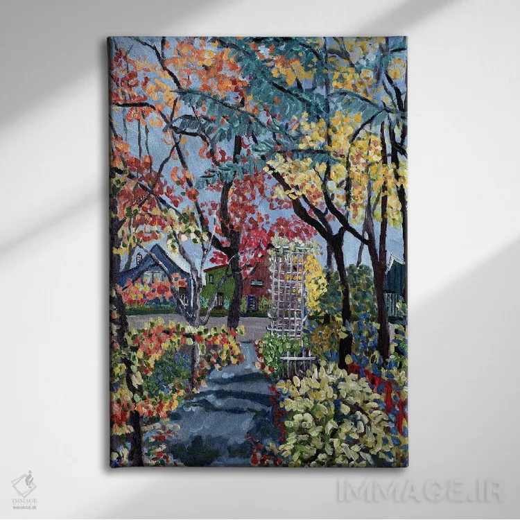 تابلو دکوراتیو پاییز در خیابان بروکلین اثر دبورا ایو آلاسترا - نمای روبهرو روی دیوار