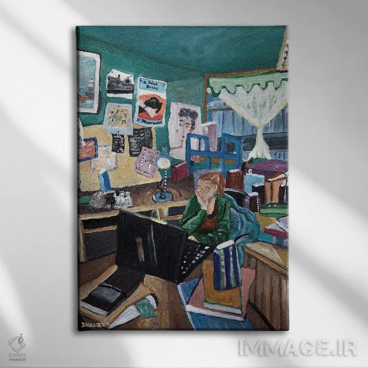 تابلو دکوراتیو کلبه نویسنده اثر دبورا ایو آلاسترا - نمای روبهرو روی دیوار