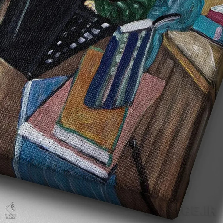 تابلو دکوراتیو کلبه نویسنده اثر دبورا ایو آلاسترا - نمای نزدیک بافت بوم