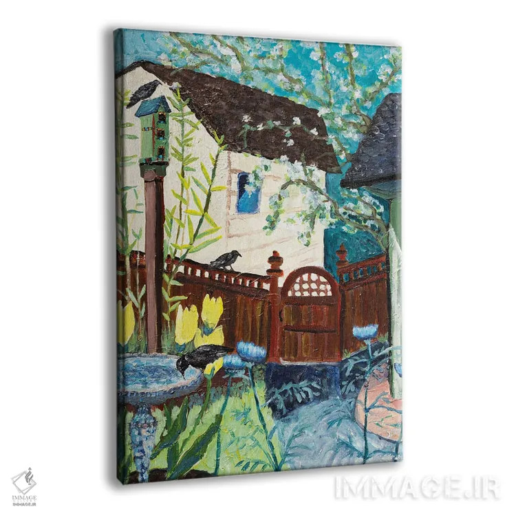 تابلو دکوراتیو لاله های حیاط پشتی اثر دبورا ایو آلاسترا - نمای پرسپکتیو محصول