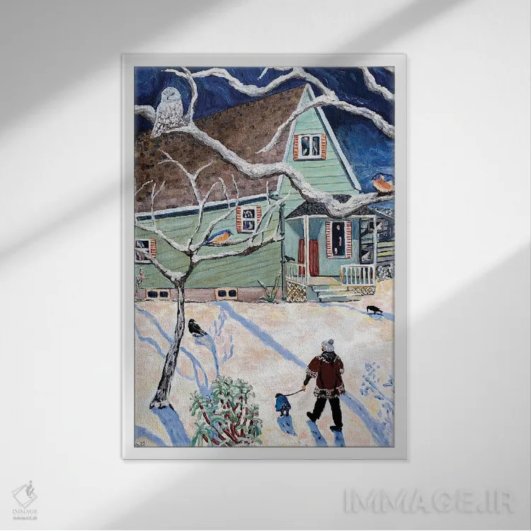 تابلو دکوراتیو انعکاس ها اثر دبورا ایو آلاسترا - نمای قابدار سفید