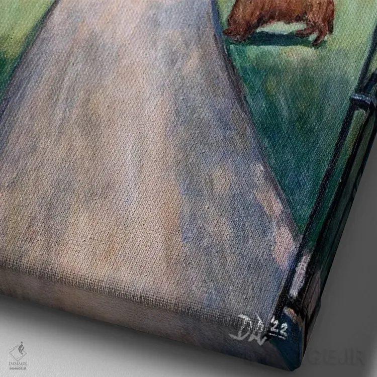 تابلو دکوراتیو پارک میلیج اثر دبورا ایو آلاسترا - نمای نزدیک بافت بوم