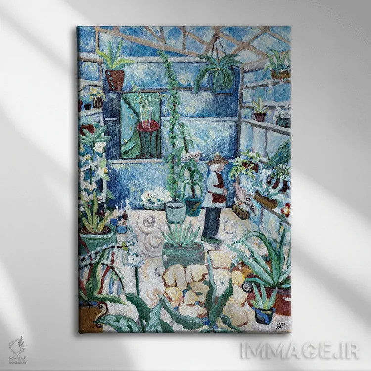 تابلو دکوراتیو در گلخانه اثر دبورا ایو آلاسترا - نمای روبهرو روی دیوار