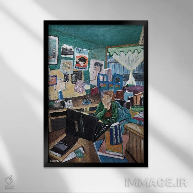 تابلو دکوراتیو کلبه نویسنده اثر دبورا ایو آلاسترا - نمای قابدار مشکی