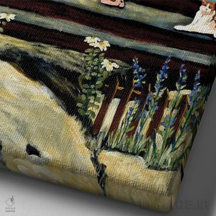 تابلو دکوراتیو در خانه اثر دبورا ایو آلاسترا - نمای نزدیک بافت بوم