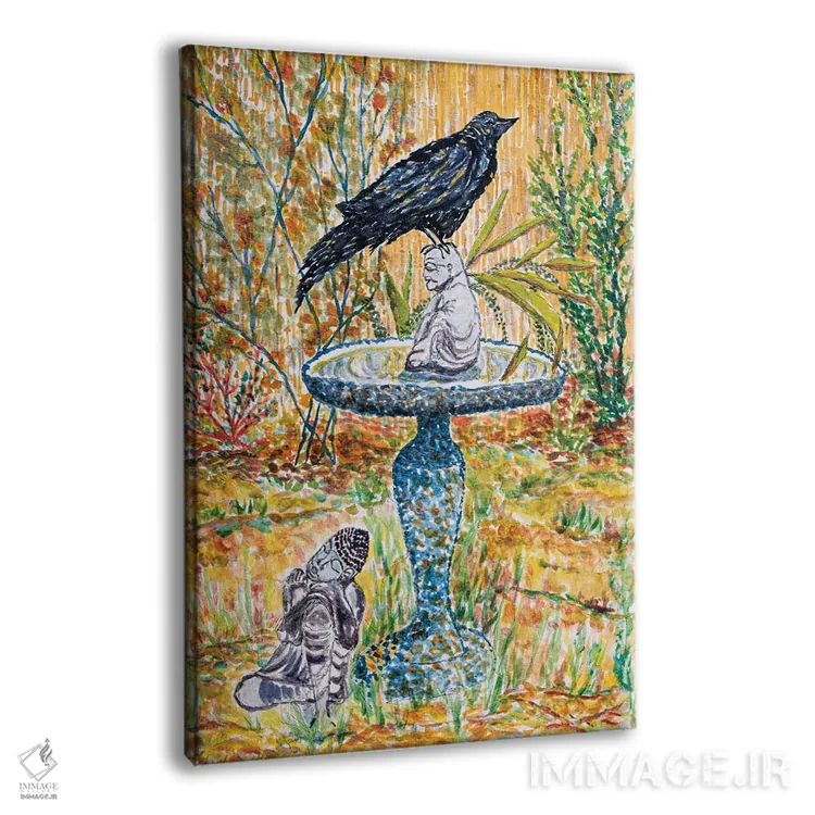 تابلو دکوراتیو بودای کلاغ اثر دبورا ایو آلاسترا - نمای پرسپکتیو محصول