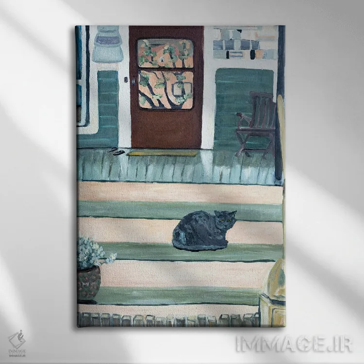 تابلو دکوراتیو عصر روی ایوان اثر دبورا ایو آلاسترا - نمای روبهرو روی دیوار