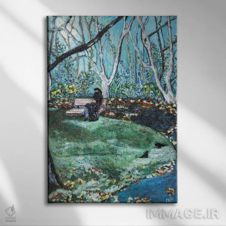 تابلو دکوراتیو آخرین برگ های پاییزی اثر دبورا ایو آلاسترا - نمای روبهرو روی دیوار