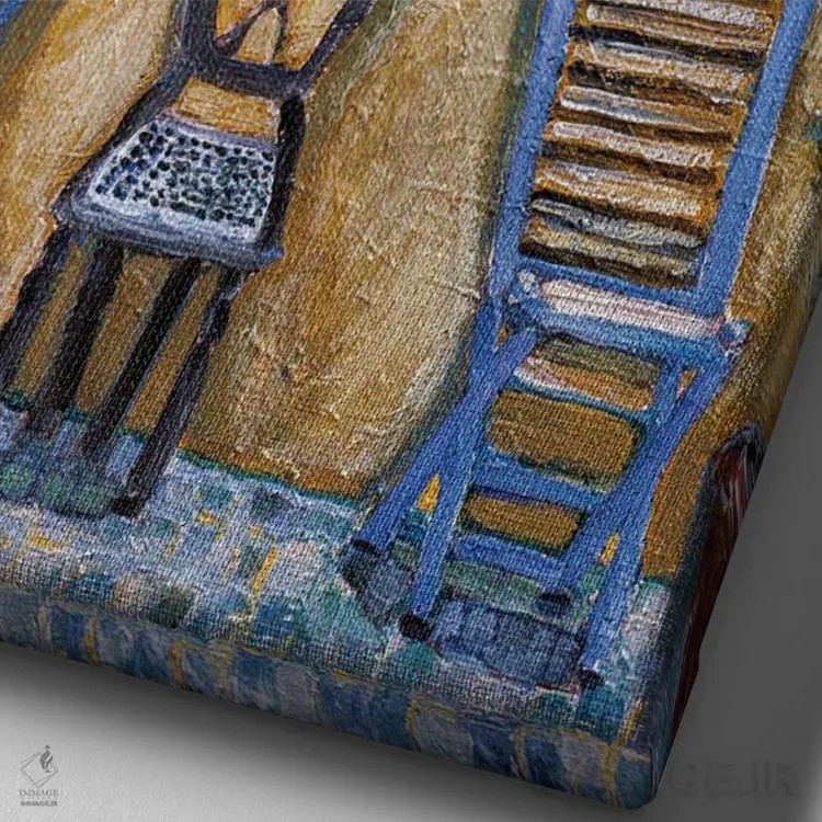 تابلو دکوراتیو پنجره قدیمی اثر دبورا ایو آلاسترا - نمای نزدیک بافت بوم