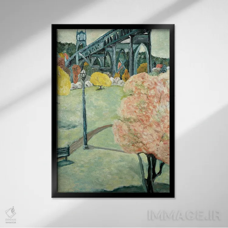 تابلو دکوراتیو پارک کاتدرال اثر دبورا ایو آلاسترا - نمای قابدار مشکی