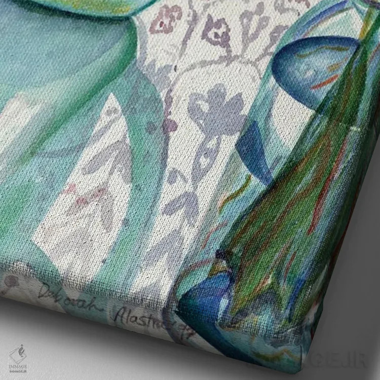 تابلو دکوراتیو انعکاس ها بر تور اثر دبورا ایو آلاسترا - نمای نزدیک بافت بوم