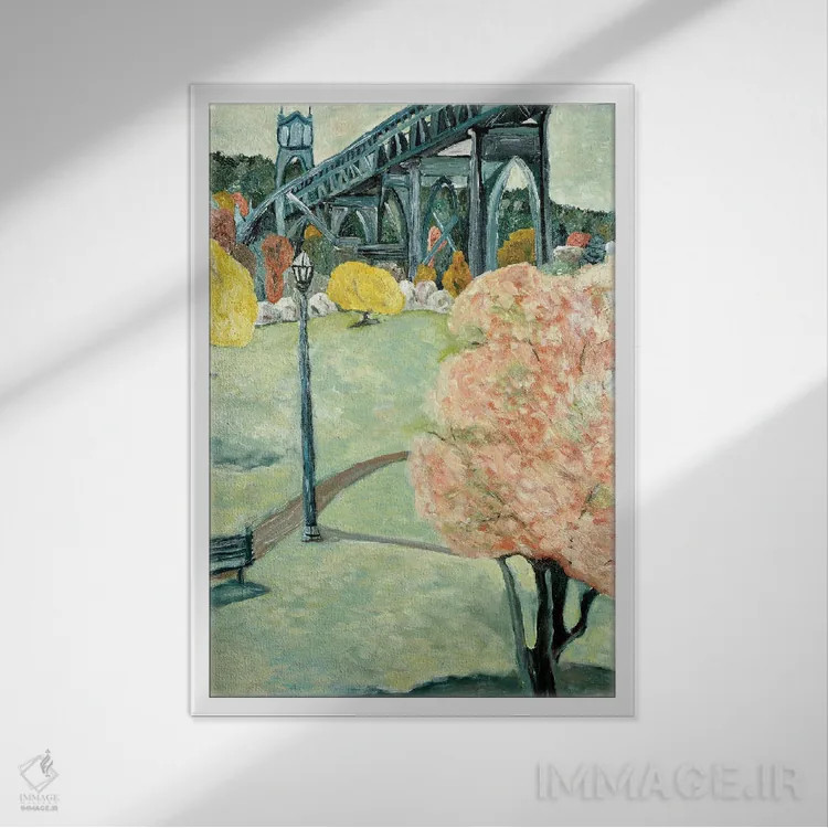 تابلو دکوراتیو پارک کاتدرال اثر دبورا ایو آلاسترا - نمای قابدار سفید