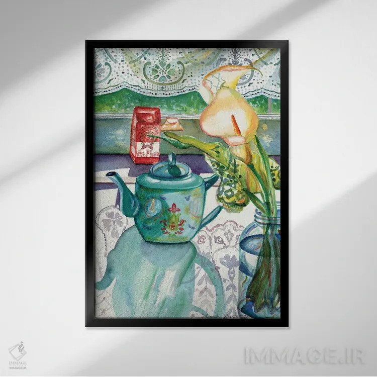 تابلو دکوراتیو انعکاس ها بر تور اثر دبورا ایو آلاسترا - نمای قابدار مشکی