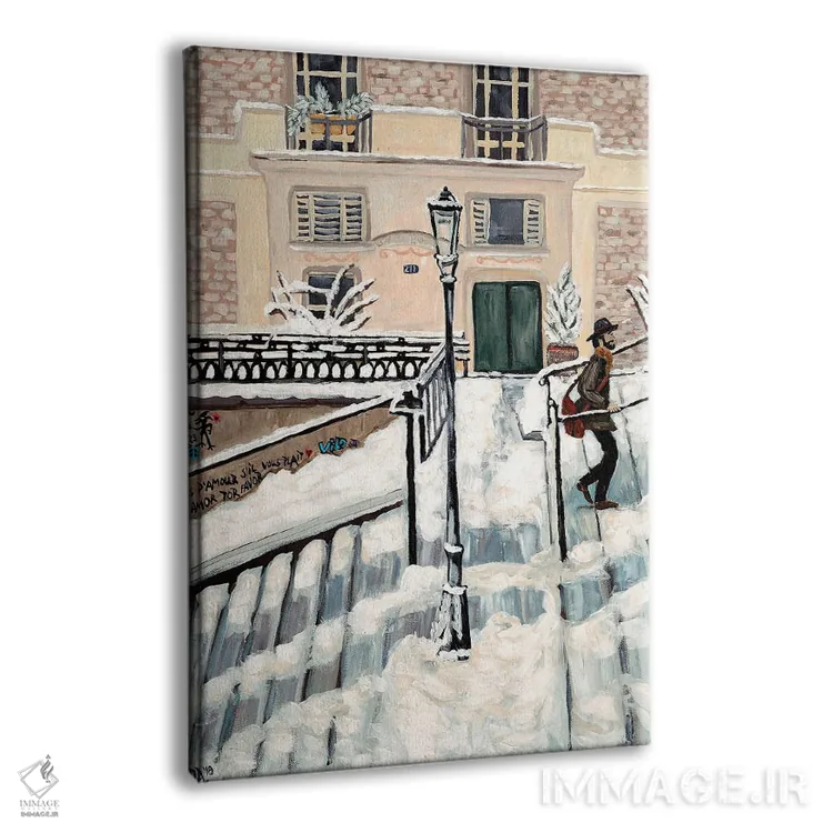 تابلو دکوراتیو برف مونمارتر اثر دبورا ایو آلاسترا - نمای پرسپکتیو محصول