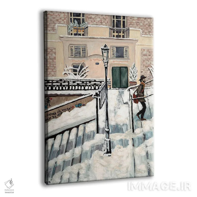 تابلو دکوراتیو برف مونمارتر اثر دبورا ایو آلاسترا - نمای پرسپکتیو محصول