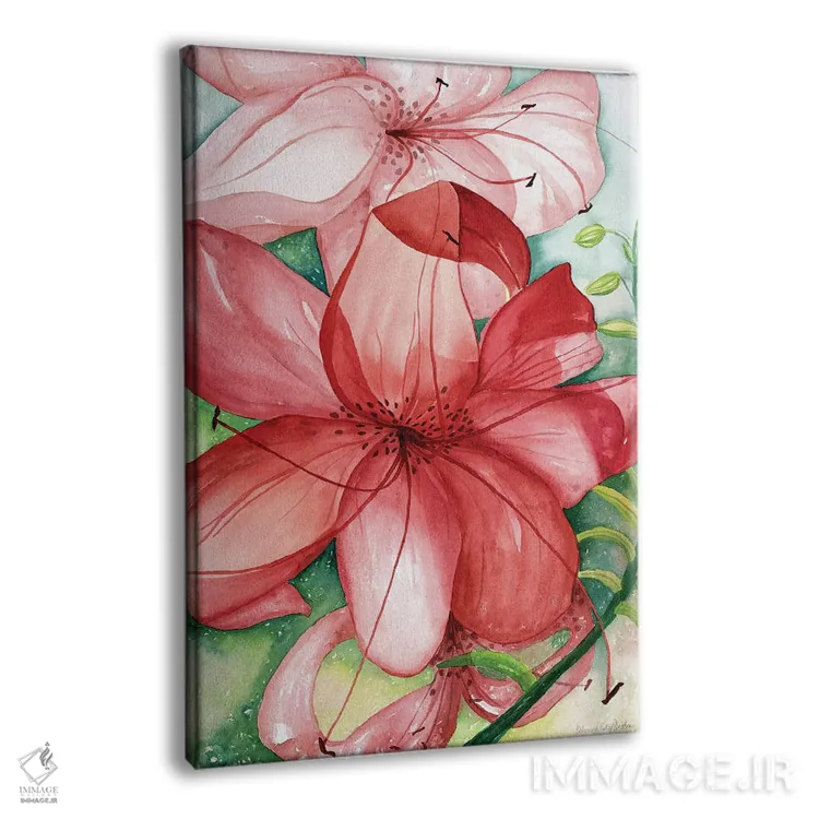 تابلو دکوراتیو سوسن ببری اثر دبورا ایو آلاسترا - نمای پرسپکتیو محصول