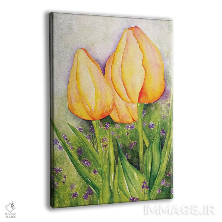 تابلو دکوراتیو لاله های زرد اثر دبورا ایو آلاسترا - نمای پرسپکتیو محصول