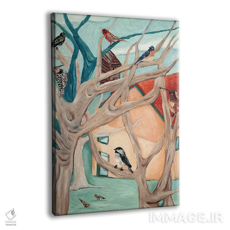 تابلو دکوراتیو خانه هلویی اثر دبورا ایو آلاسترا - نمای پرسپکتیو محصول