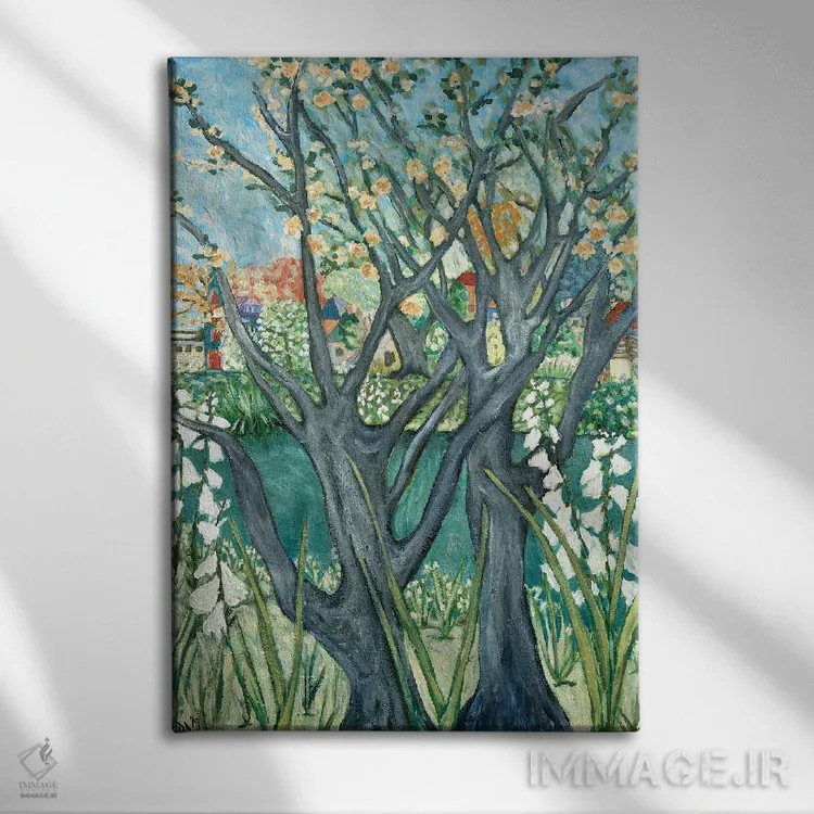 تابلو دکوراتیو نمای بهاری اثر دبورا ایو آلاسترا - نمای روبهرو روی دیوار