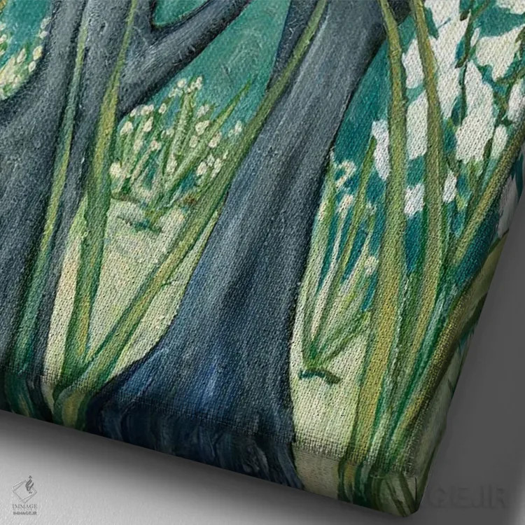 تابلو دکوراتیو نمای بهاری اثر دبورا ایو آلاسترا - نمای نزدیک بافت بوم