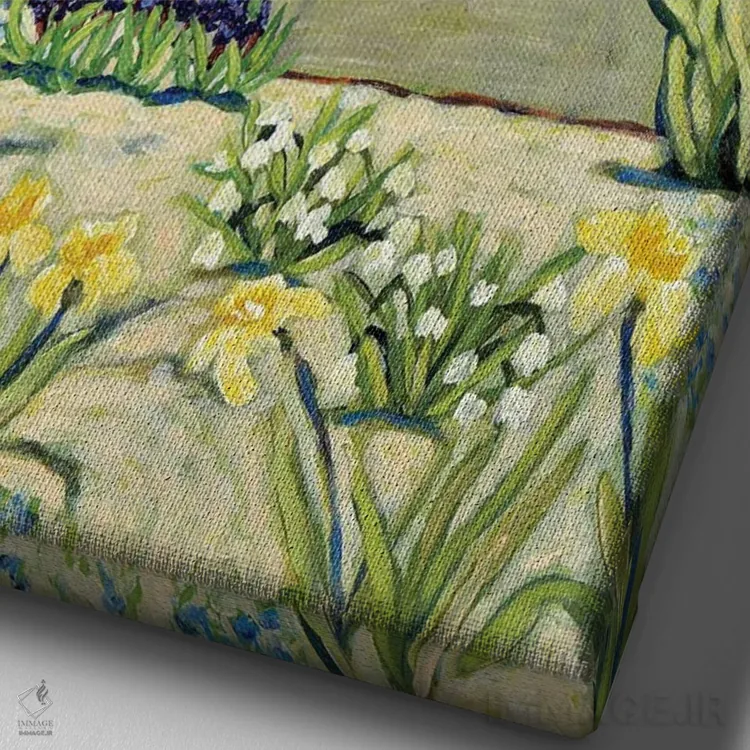 تابلو دکوراتیو خانه زرد اثر دبورا ایو آلاسترا - نمای نزدیک بافت بوم