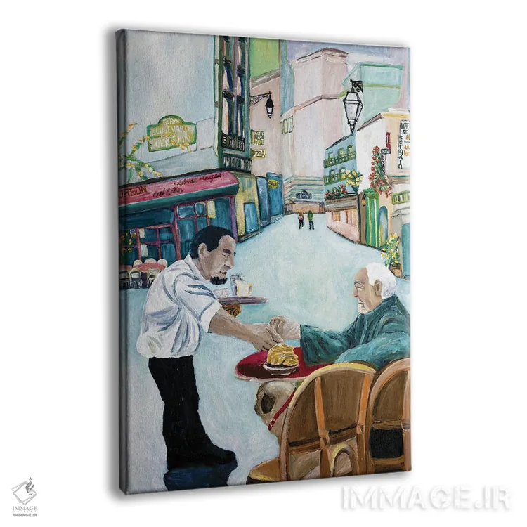 تابلو دکوراتیو کافه پاگ اثر دبورا ایو آلاسترا - نمای پرسپکتیو محصول